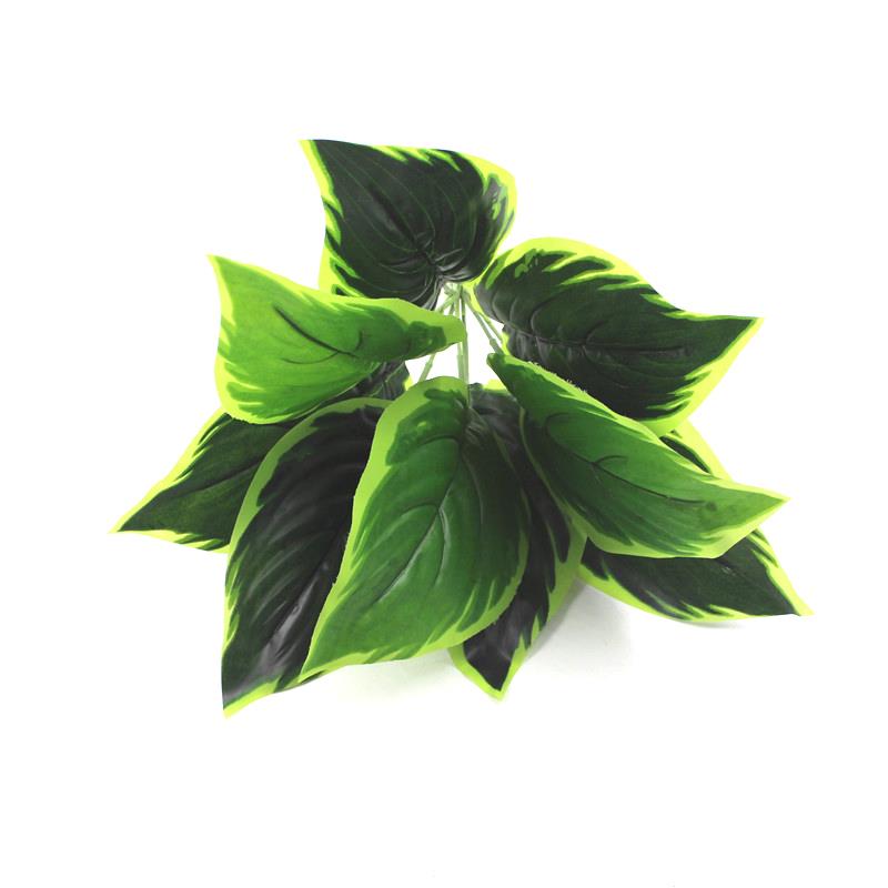 Kunstige blade gren retro grønt blad til boligindretning bryllup planter imiteret stof løv værelse dekoration: 2