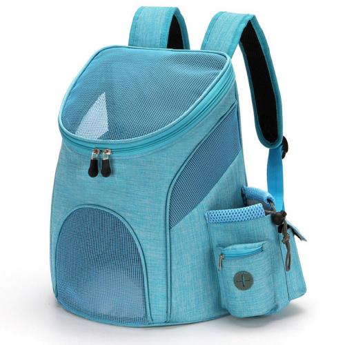 Sac à dos de transport pour animaux domestiques, pliable et respirant, adapté aux petits et moyens chats: Light Blue / S
