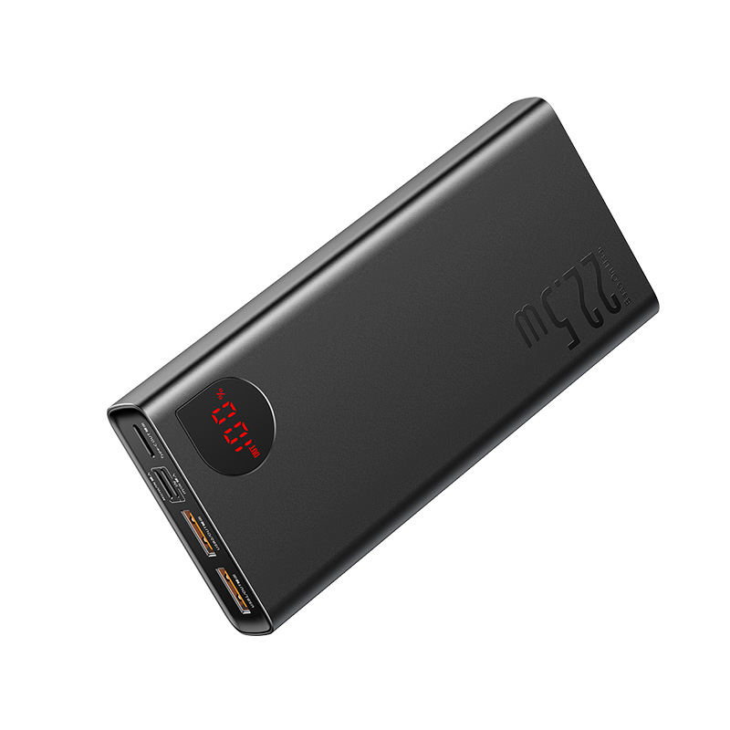 Batterie externe Baseus 20000mAh pour iPhone 11 X Xs 22.5W PD chargeur rapide + chargeur rapide 4.0 3.0 SCP Type C Powerbank batterie externe: Black