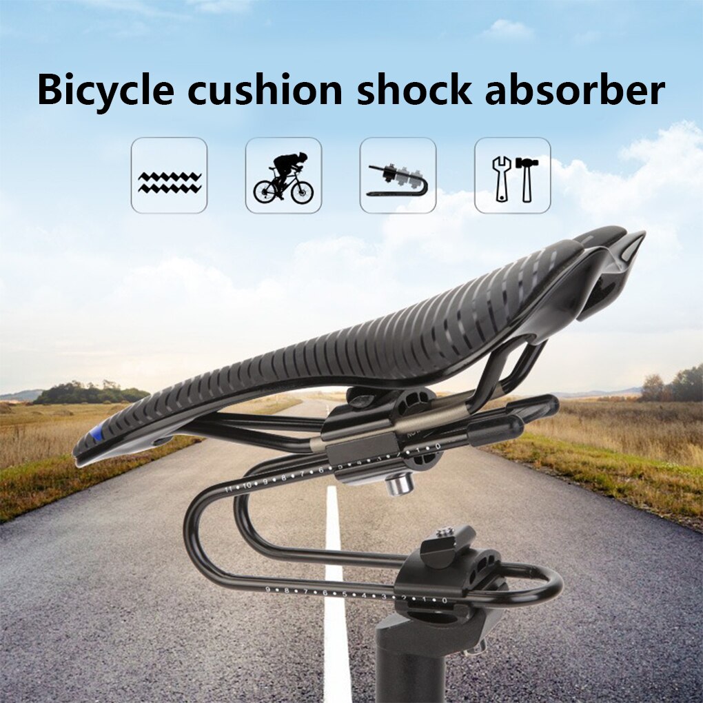 Bike Seat Shock Absorber alloy Spring Steel Bicycle Saddle Suspension Device with Scale Mountain Road Bicycle Accessories