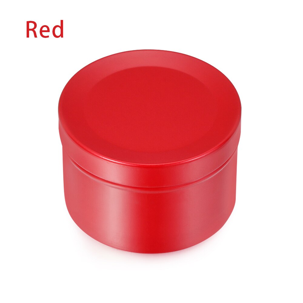 1Pc Round Storage Box Refillable Containers Aluminum Cosmetic Storage Jars Cosmetic Containers Jewelry Candy Favor Organizer: red