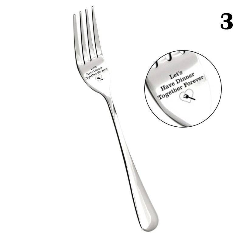 Engraved Fork Best for Husband Wife and Family Letter Engraved Fork with Box Hogard: 3