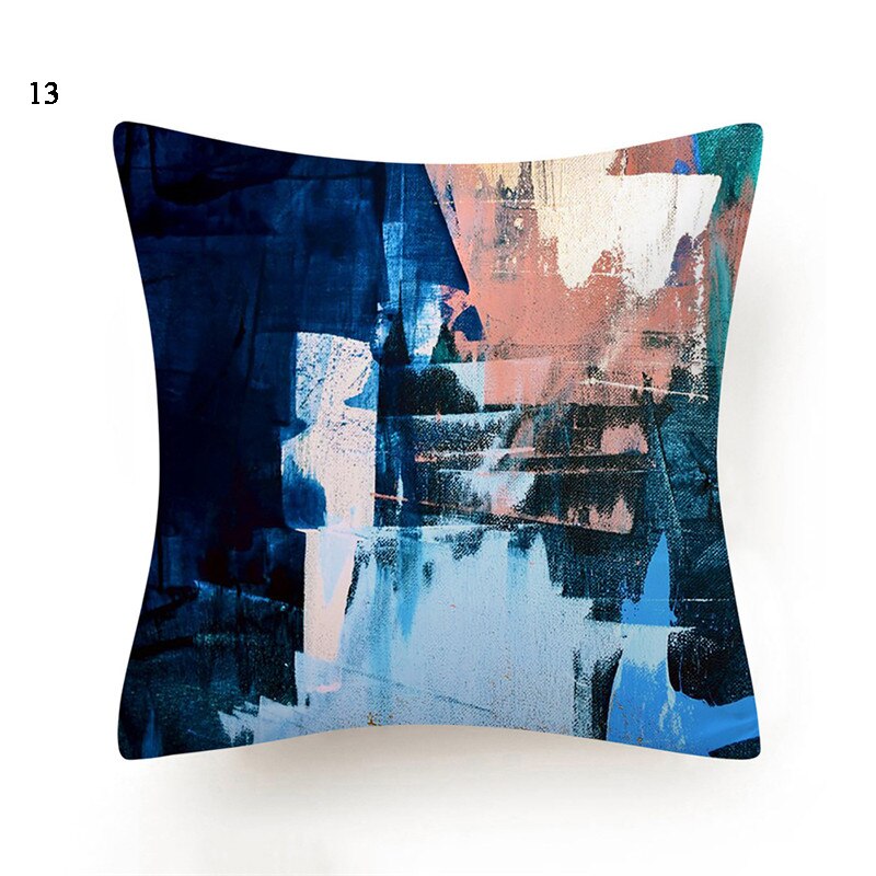 Gouden marmeren print kunst kussenhoes marineblauwe kussensloop voor bank retro marmer geometrische zee oceaan turquoise sierkussen: 13
