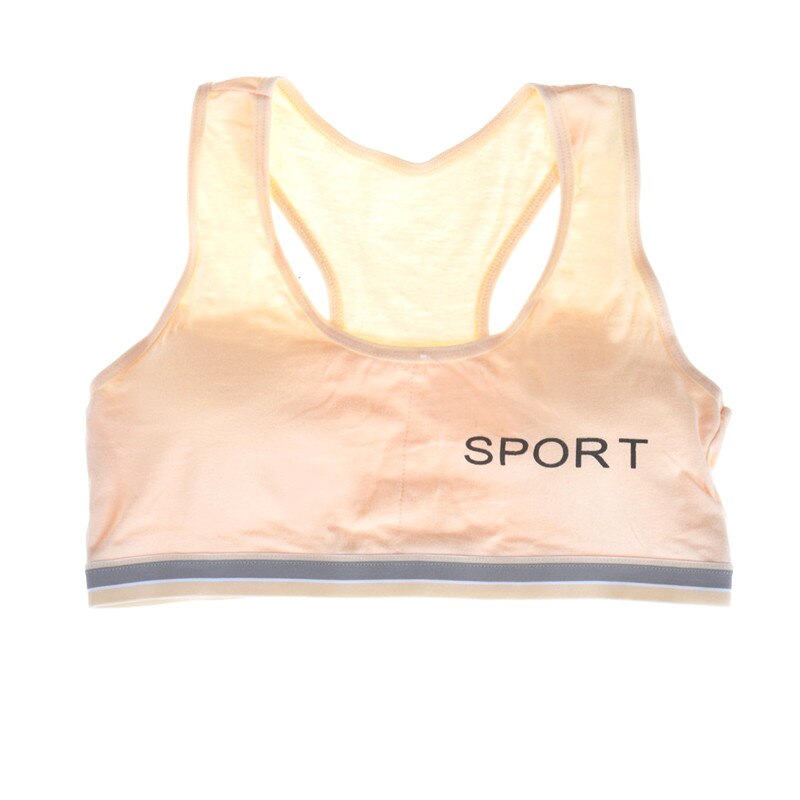 Cotton Young Girls Training Bra Puberty Gym Underwear Wireless Teenager Girls Sport Bra With Chest Pad Teens Girls Sports Bra: ND