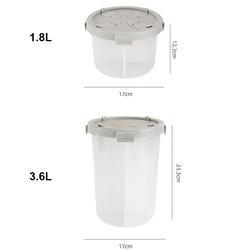 Sealed Multigrain Grain storage tank Compartment Barrel Kitchen Grain Storage Box Transparent Cereal Food Storage Containers Jar