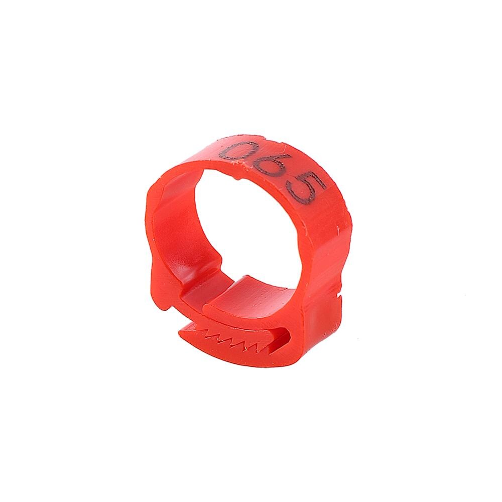 100Pcs/Kleur Verstelbare Kip Voet Ringen Binnendiameter Size 2 ~ 2.4Cm Kip Gevogelte Flexibele Intrekbare Voet ringen 6 Kleuren: Rood