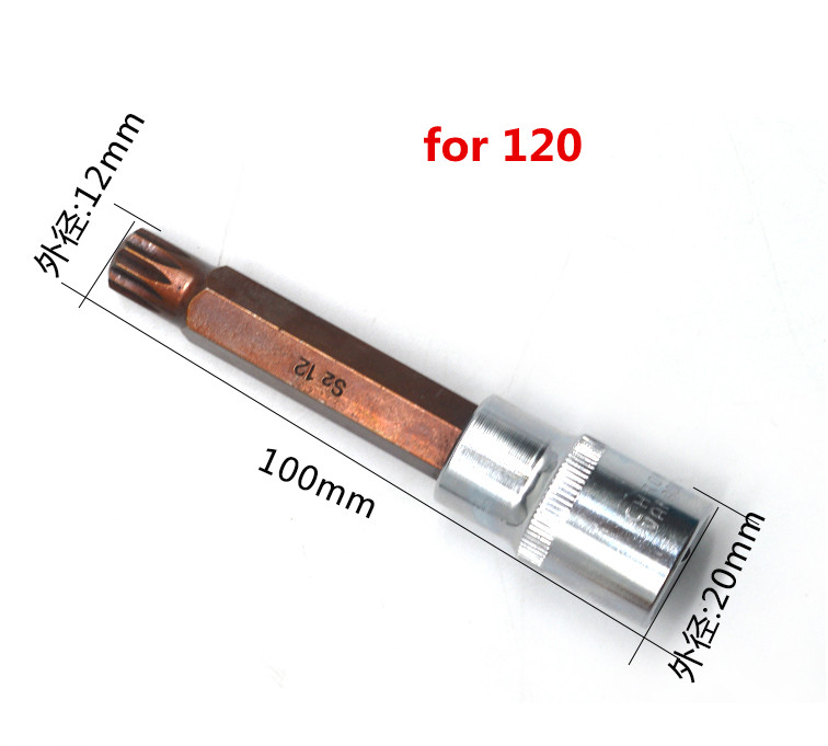 Conjunto de válvula de inyector Common Rail diésel, extracción de tuercas, herramientas de tapa ajustada para desmontaje para BOSCH 110 120