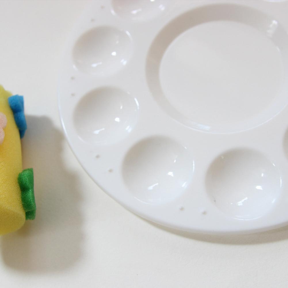 Color Palette 10-Hole Round Plastic Tray Palette Color Mixer Painting Supplies