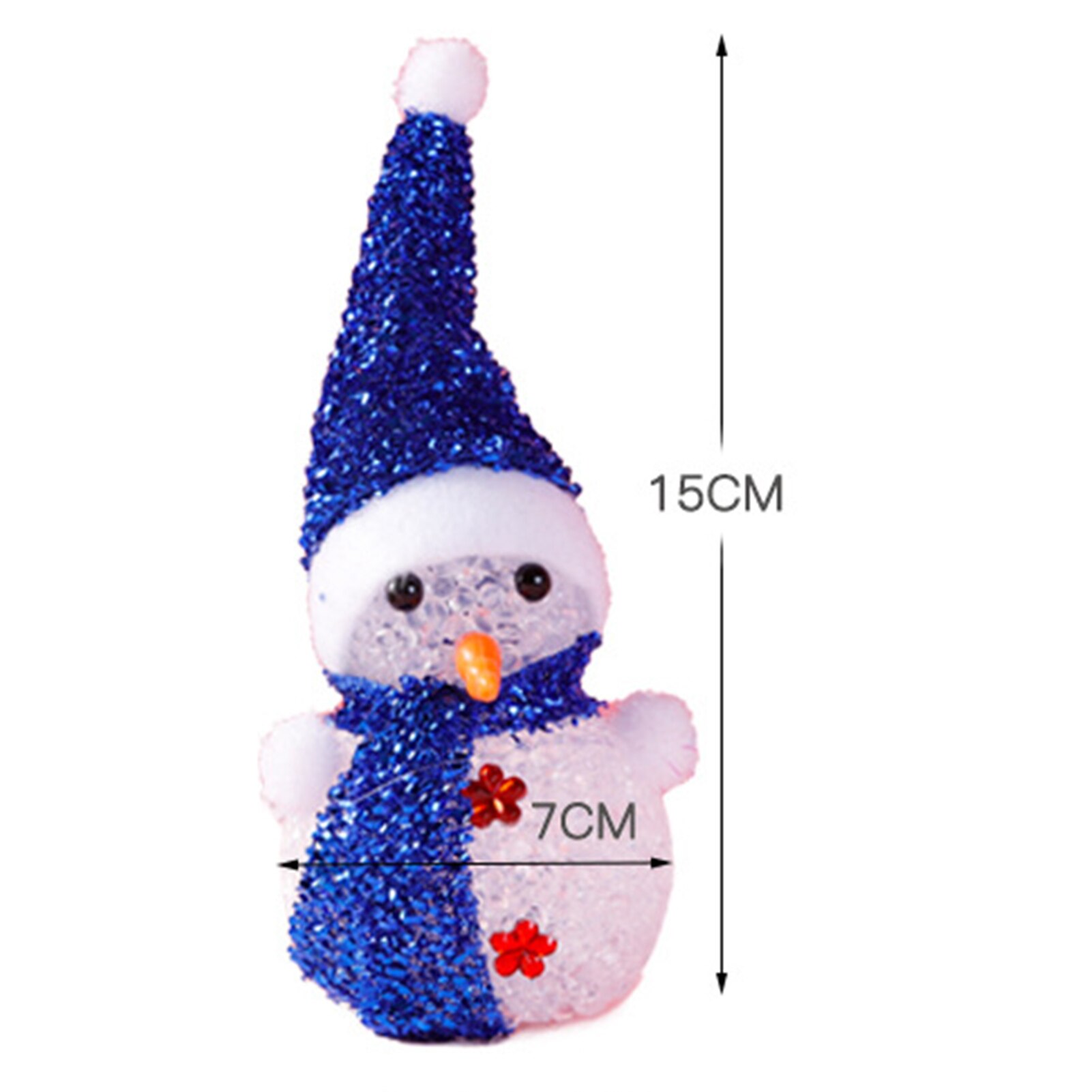 Strass Sneeuwman Met Kleurrijke Hoed Nachtlampje Kerstcadeaus Decoraties Kids Educatief Speelgoed Voor Kinderen