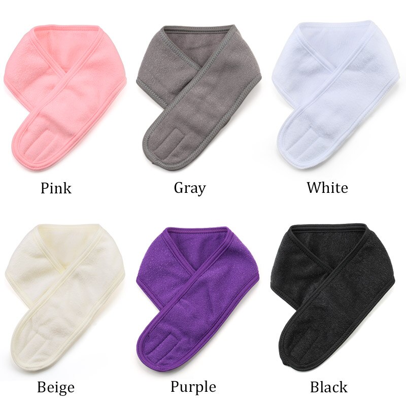 Ögonfransförlängning spa ansikts pannband smink wrap huvud frotté pannband stretch handduk med magic paste makeup hårband