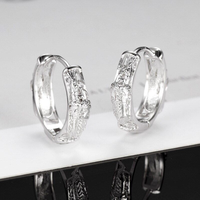 KOFSAC New Fashion Hip Hop Rock creativo Tiger Hoops Lovers gioielli orecchini in argento Sterling 925 per uomo donna accessori per feste