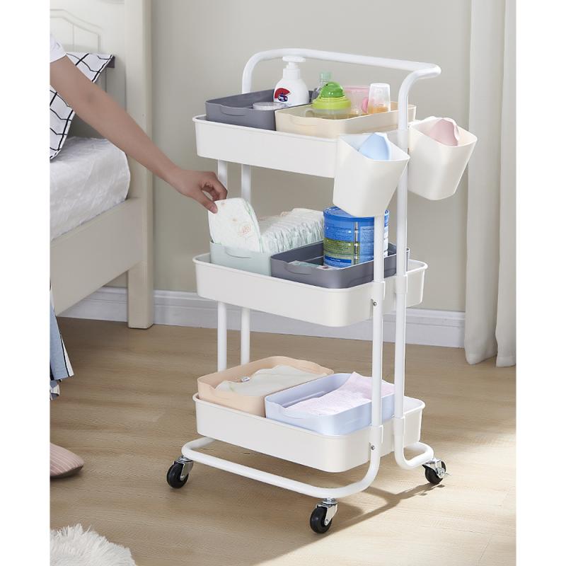 Kitchen Storage Carts Wheels Trolley Bathroom Storage Organization Cart With Wheels Storage Shelves Bathroom Accessories HWC