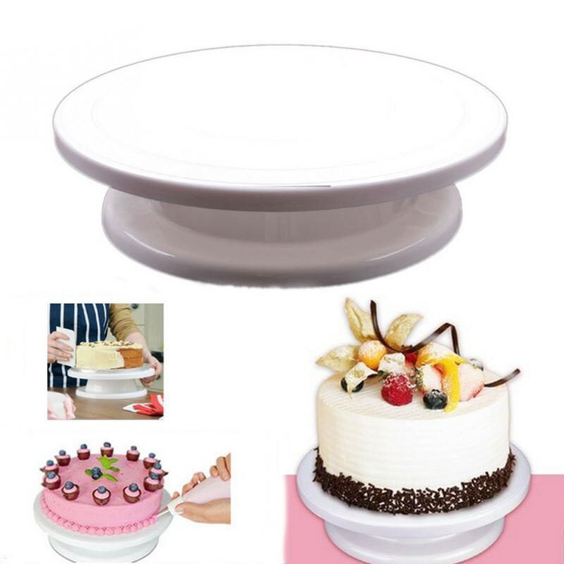 Diy Taarten Decoratie Draaitafel Handmatig Roterende Ronde Vormige Cake Montage Patroon Tool Dag