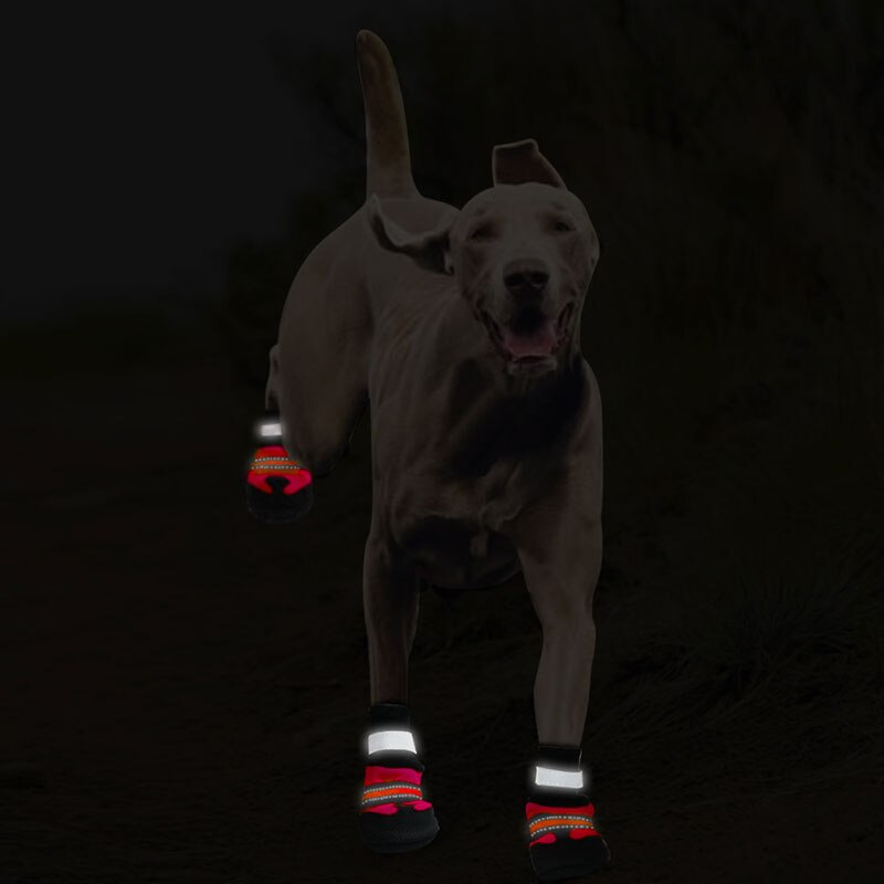 4 Stuks Waterdichte Winter Hond Schoenen Anti-Slip Sneeuw Huisdier Laarzen Poot Protector Warm Reflecterende Voor Medium Grote honden Labrador Husky