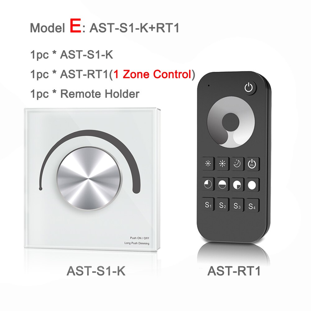Triac LED Dimmer Switch Smart Wifi 2.4G RF Wireless Remote AC 110V 230V 220V Dimmable Knob Controller for LED Bulb Light Lamps: Model E