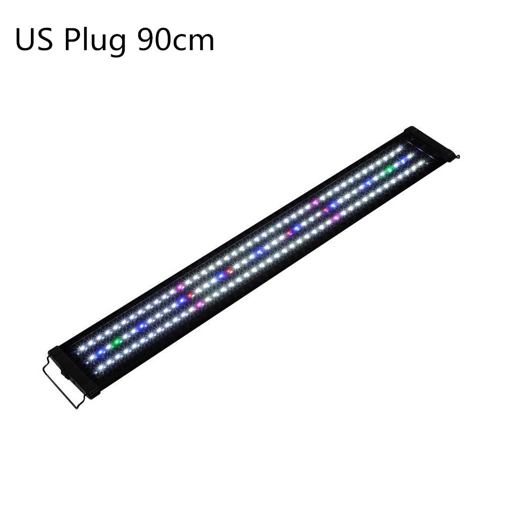 Waterproof US Plug LED Aquarium Lights Fish Tank Light Bar Blue 60/90/120CM Submersible Underwater Clip Lamp Aquatic Decor: US plug 90cm