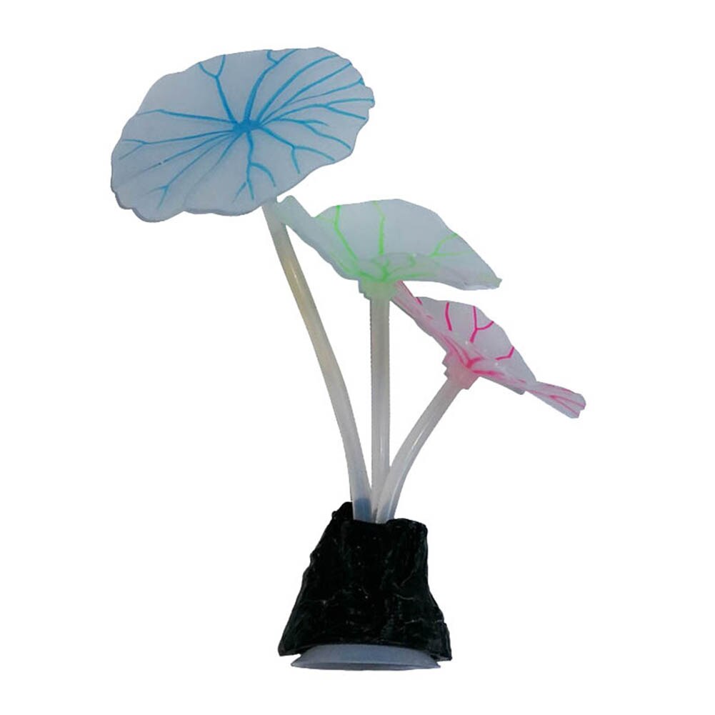Siliconen imitatieplant fluorescerende aquariumdecoratie met zuignap