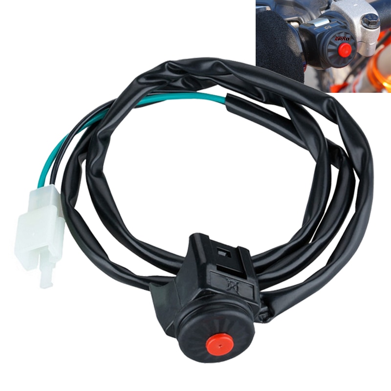 22Mm 7/8 Motorfiets Kill Stop Schakelaar Red Push Button Hoorn Starter Voor Dirt Bike Ktm Atv 1Pc