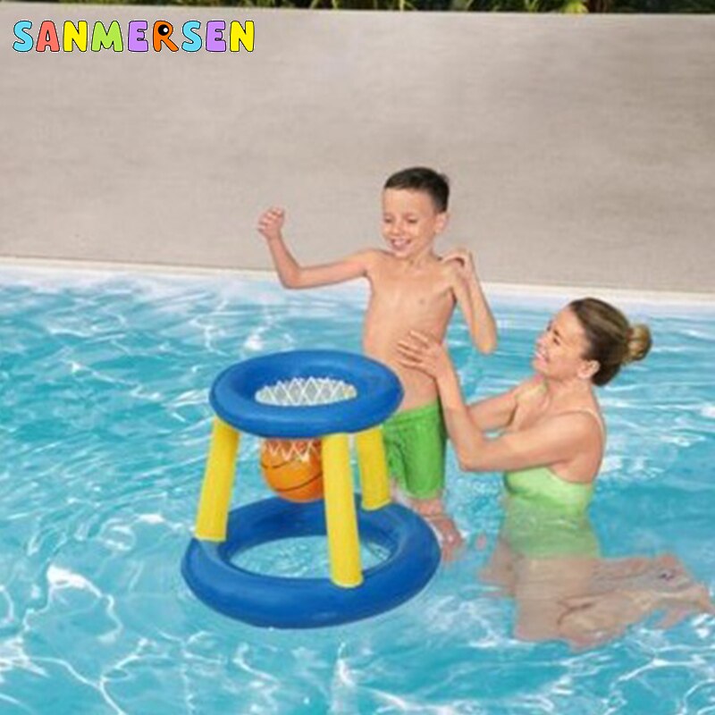 Vand basketball hoop pool flyde oppustelig lege svømmepøl soft legetøj vand sport legetøj pool flydende børns vand legetøj
