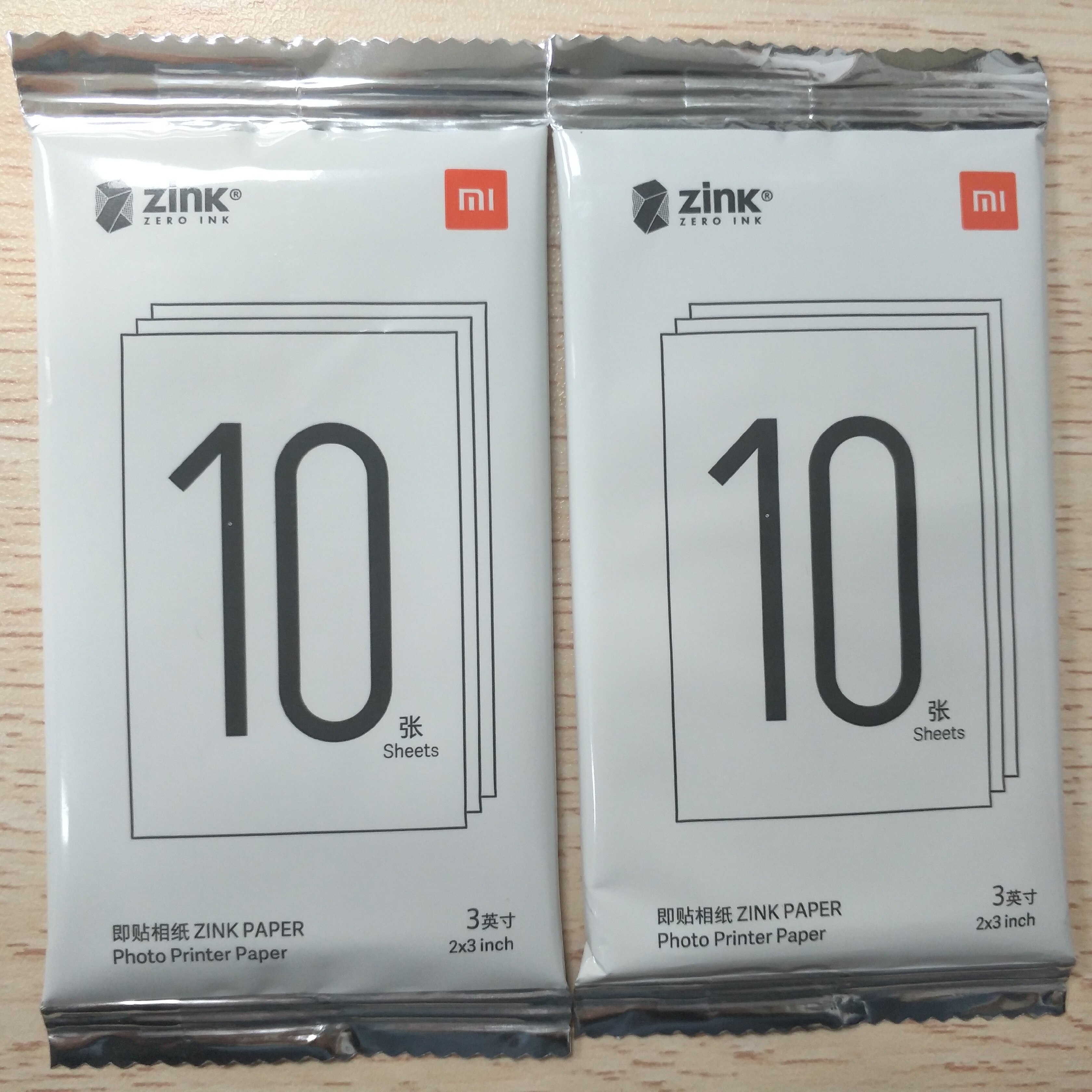 Xiaomi-impresora de bolsillo ZINK de , papel autoadhesivo, impresión fotográfica a color, Mini impresora de bolsillo de 3 pulgadas,: 20 pcs