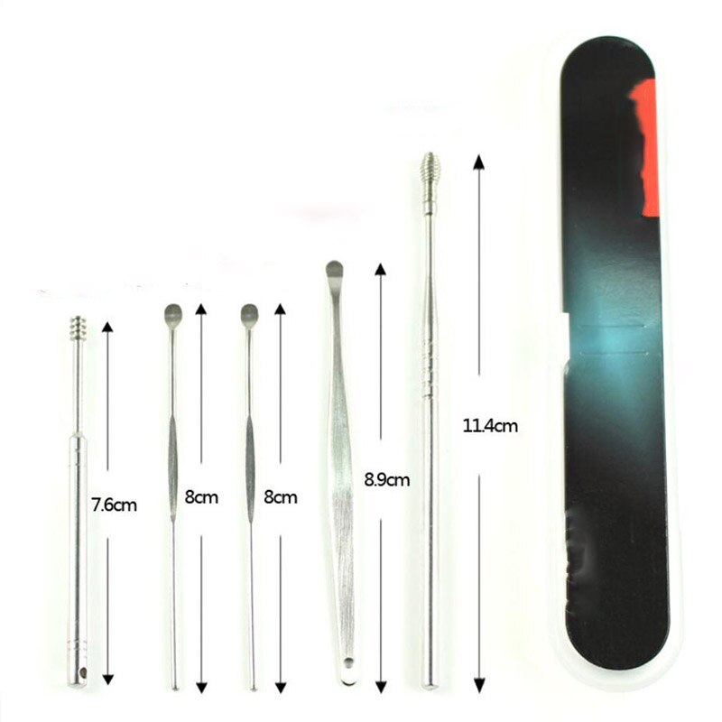 HANRIVER Stainless steel double rotary TaoErShao five suit ears expense dig wax cleaning tools