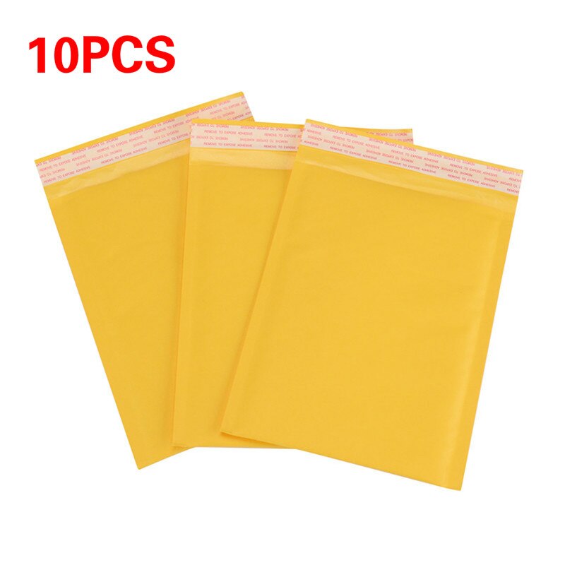 10pc/ parti kraftpapir boble kuverter poser polstret mailers kuvert med boble mailing emballage pose opbevaring