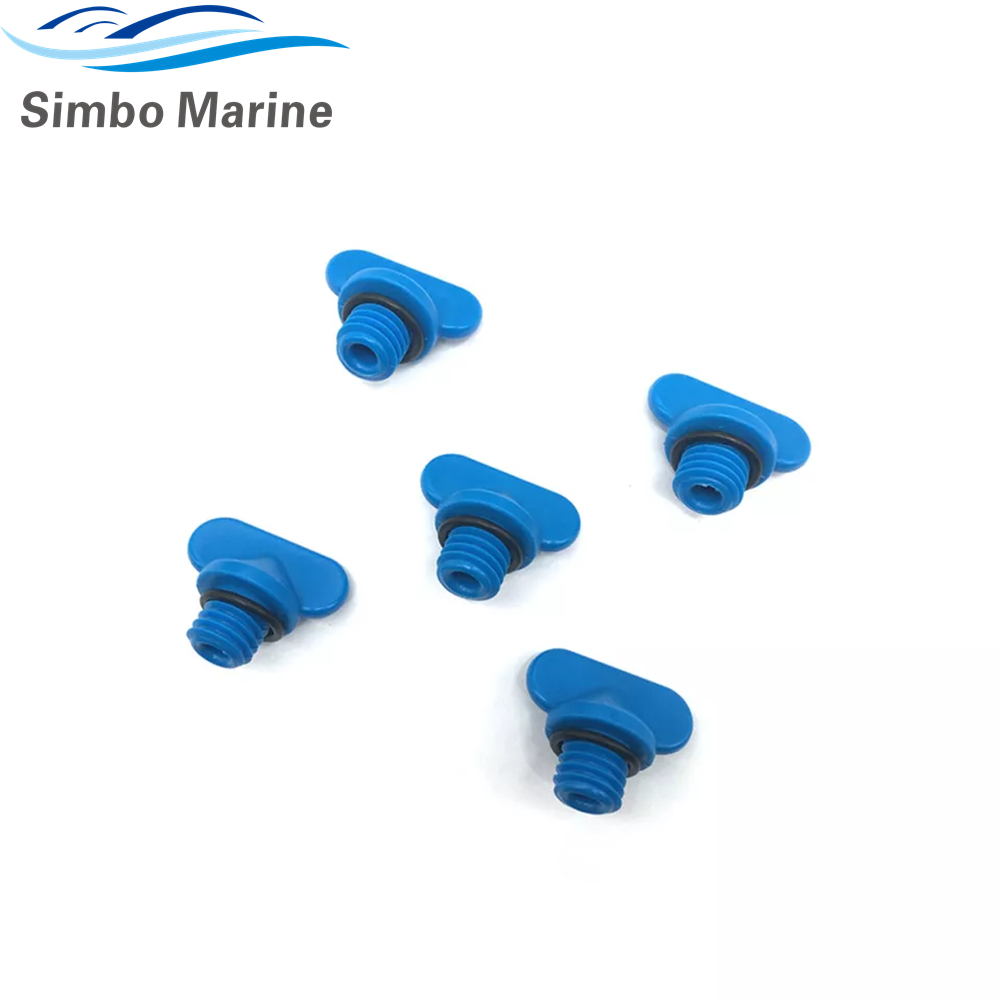 MerCruiser 5PACK 4.3 5.0 6.2 350 496 MAG Manifold Block Drain Plug Screws 22-806608A02