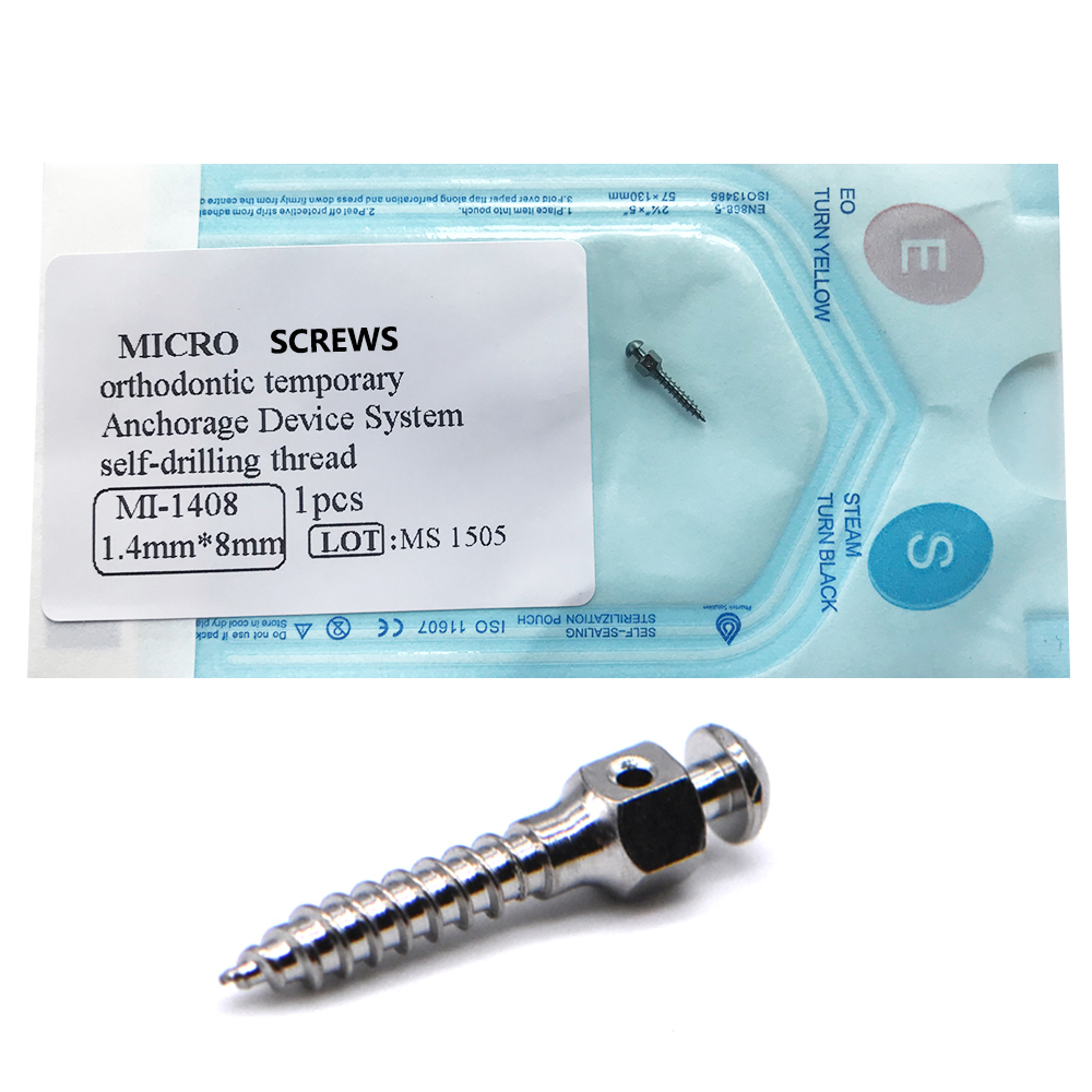Tandheelkundige Orthodontische Schroeven Titanium Legering Matching Tool Micro Schroef Driver Voor Zelfborende Tool Mini Schroef 1.6*8