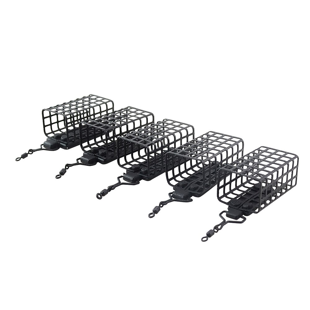 10x Visgerei Feeder Kooi Ronde Vierkante Voor Karper Grof Wedstrijd Barbeel Metalen Feeders 20G 30G 40G 50G 60G