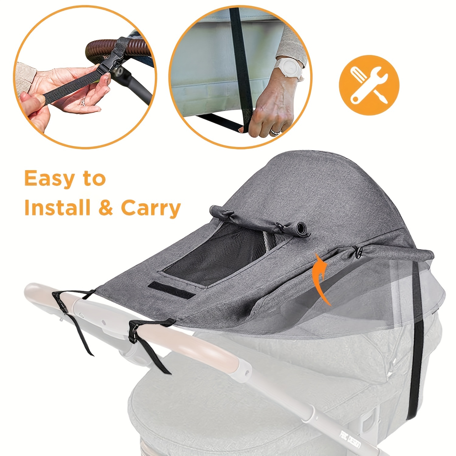 Universele kinderwagenaccessoires zonnescherm bescherming zonnescherm kinderwagenkap reiswieg hoes voor kinderwagen hoes accessoires