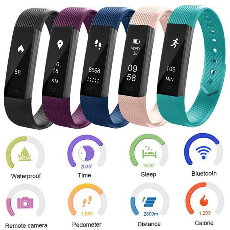 Smart Horloge Sport Horloges Gezondheid Smart Polsband Fitness Stappenteller Armband Bluetooth Wekker Waterdicht Mannen Horloge