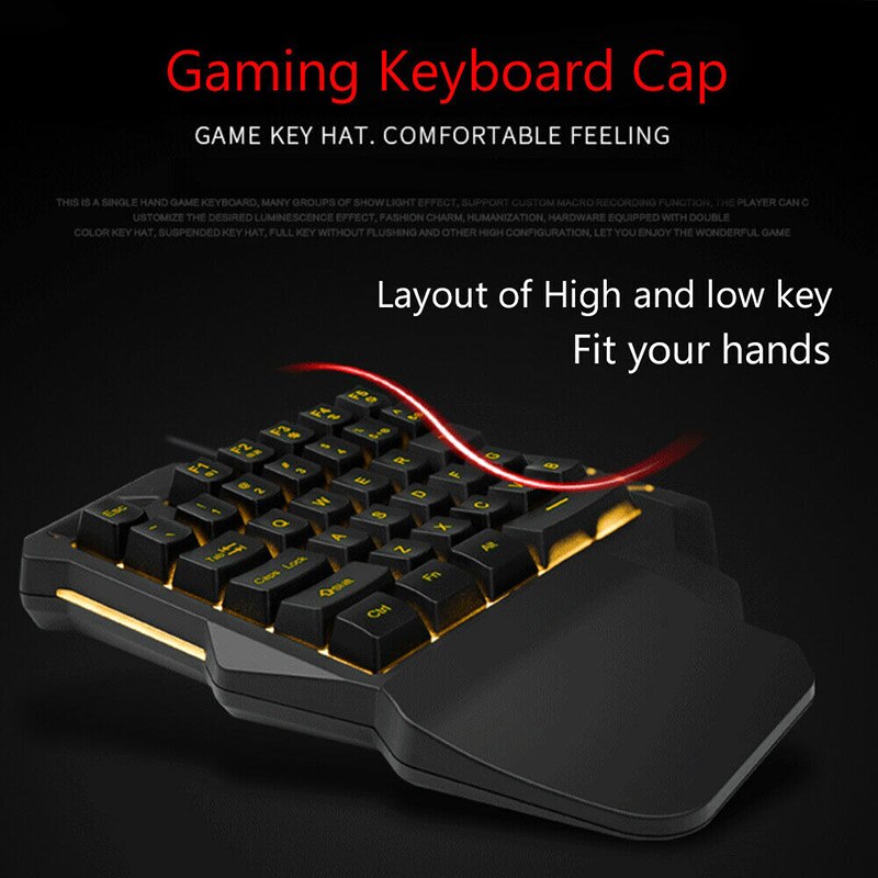 POHIKS 1Set Wired Gaming Keyboard Mouse Combos Colorful RGB Luminous Ergonomic Keypad Mice Set For PS4 Xbox One