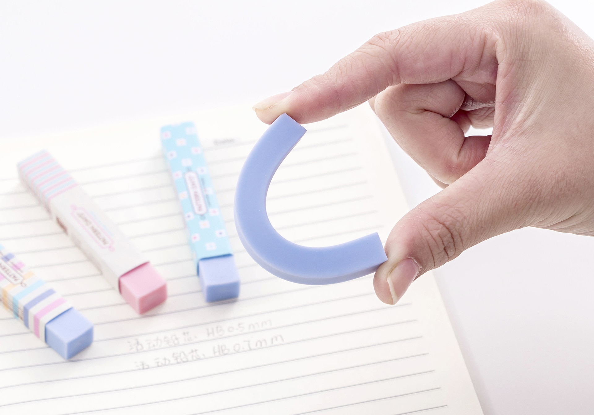 Tira de confeitaria cor pequena de flores quebradas, apagador de papelaria para estudantes, 1 peça