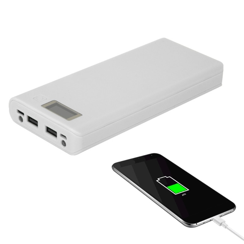 8*18650 Battery Holder Dual USB Power Bank Battery Box Mobile Phone Charger DIY Shell Case Charging Storage Case