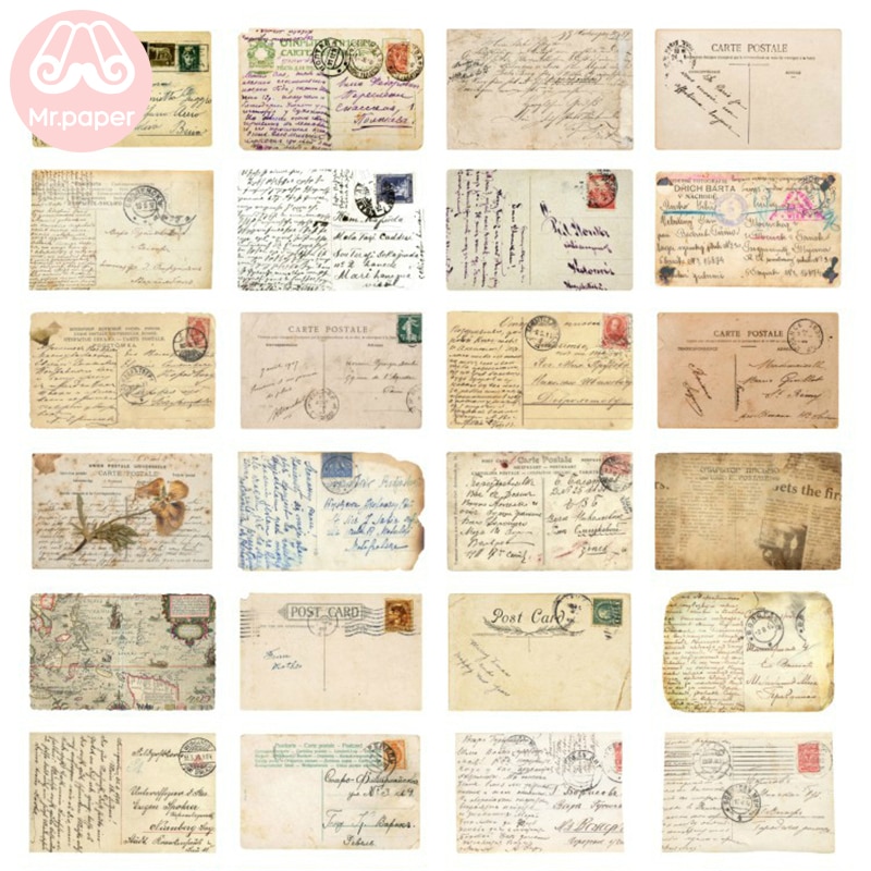 Mr.paper 30 stk/æske retro minder om at restaurere postkort vintage stil papirvarer skrive hilsen postkort