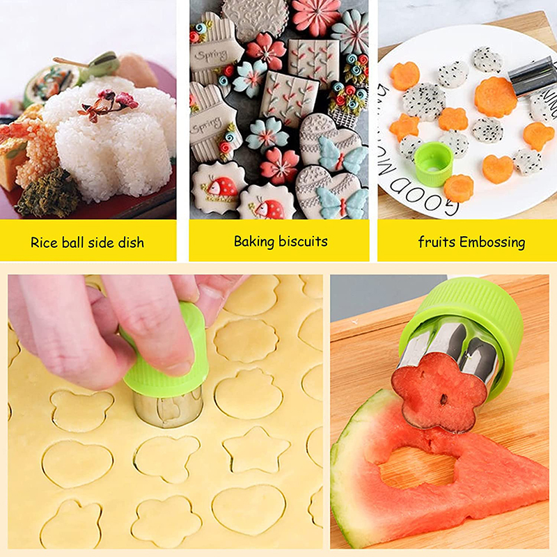 Cute Mini Food Picks Children Animal Toddler Cartoon Snack Cake Dessert Food Fruit Forks With Cutter Silicone Lunch Box Dividers