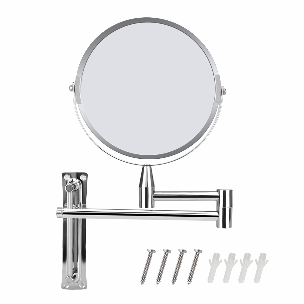 1X/5X powiększające lustro łazienkowe wysuwane lustro robić makijażu naścienne 360 obrotowy regulowany dwustronny wanna lusterko kosmetyczne