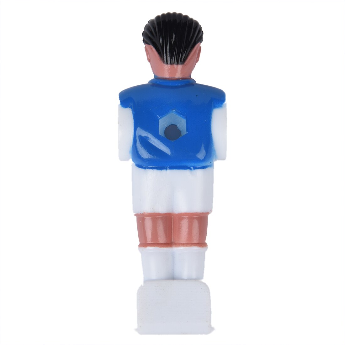 Joueur De Football Homme Dans Un Maillot Bleu Debout Avec Le Ballon Balle Terrain Image261413678