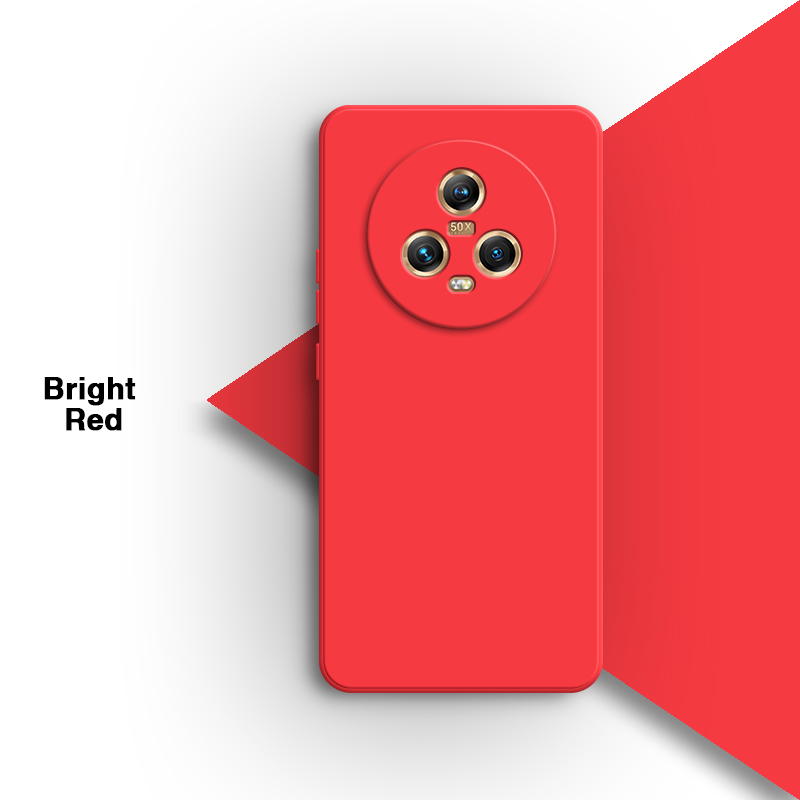 Funda de teléfono de silicona líquida para Honor Magic5 Magic 5 Pro Lite 5Pro 5Lite Ultimate 5G, protección de lente suave, cubierta trasera de: PP / YELLOW