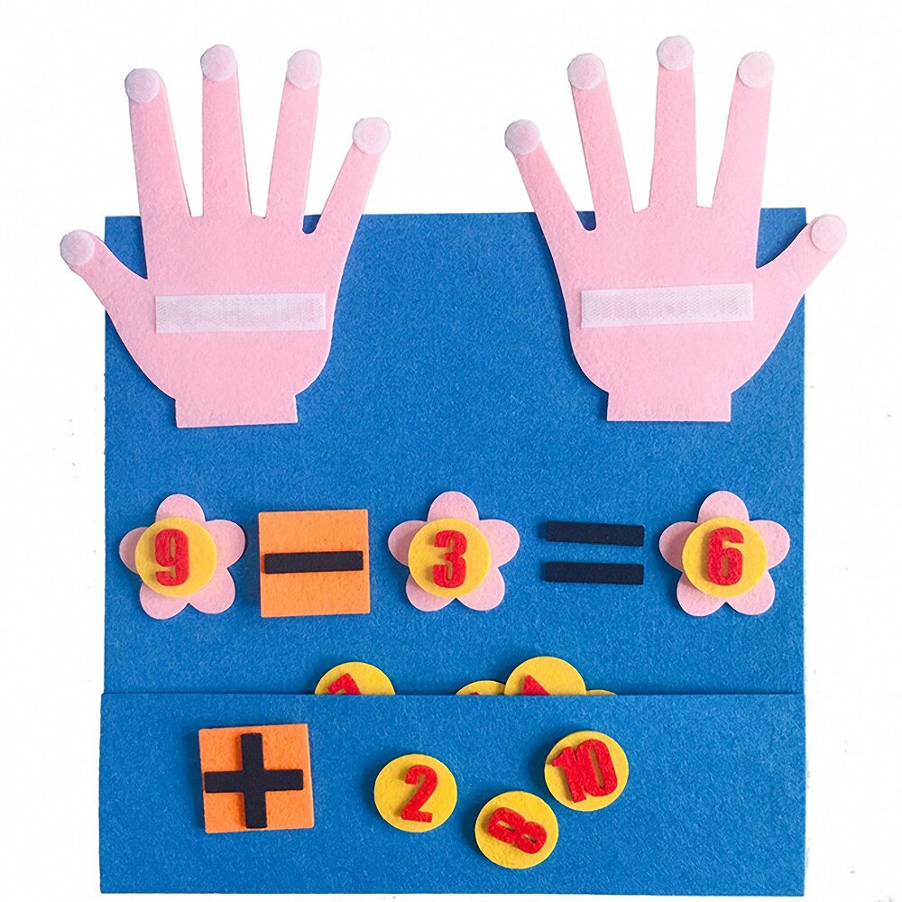 Children DIY Non-woven Numbers Counting Toy Digital Add Subtract Felt Craft Math Toys Kids Educational Teaching Aid Montessori: G