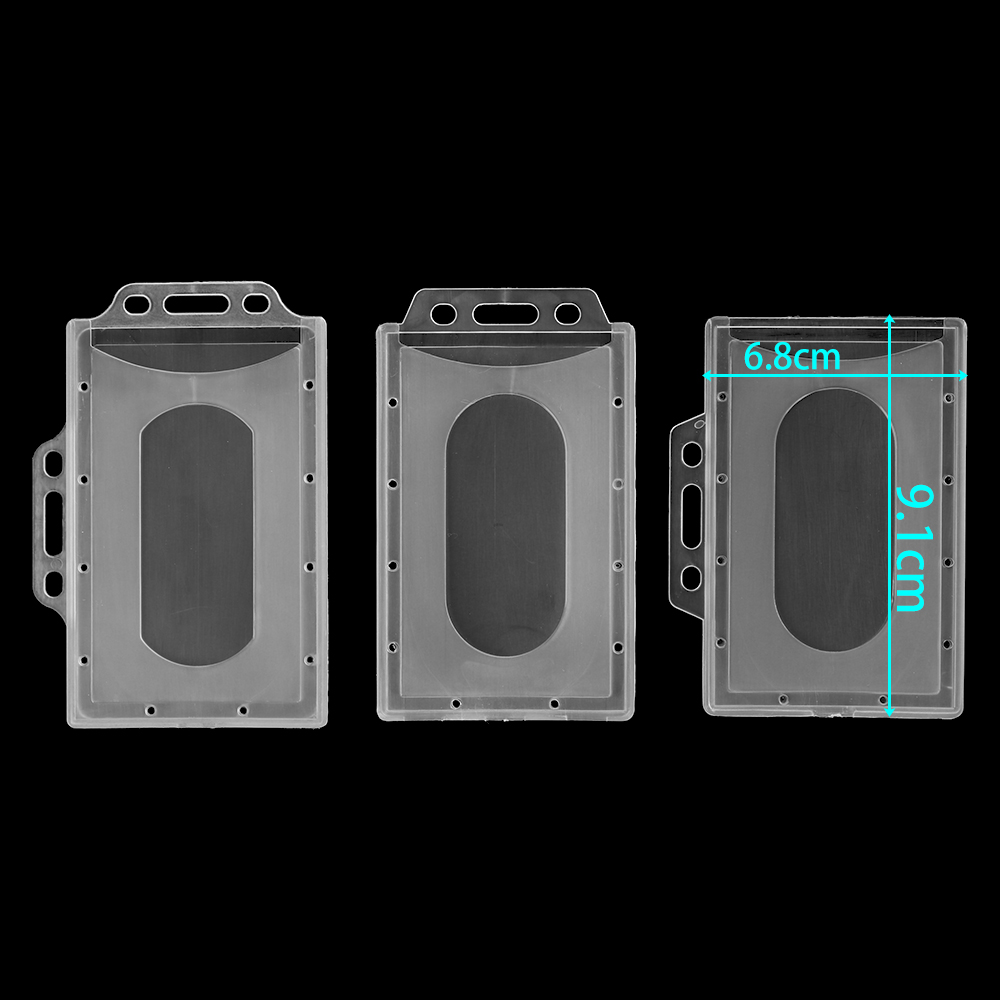 1 PC Acrylic Plastic Multi-use Hard Plastic Badge Work ID Card Holder Protector Cover Case ID Card Holder Useful