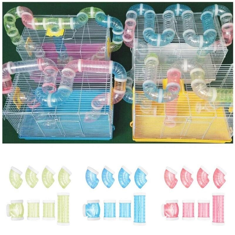 8 Stks/set Diy Hamster Tunnel Speelgoed Huisdier Sport Training Pijplijn Transparant Runway Speelgoed Huisdier Hamster Game Tool Wf