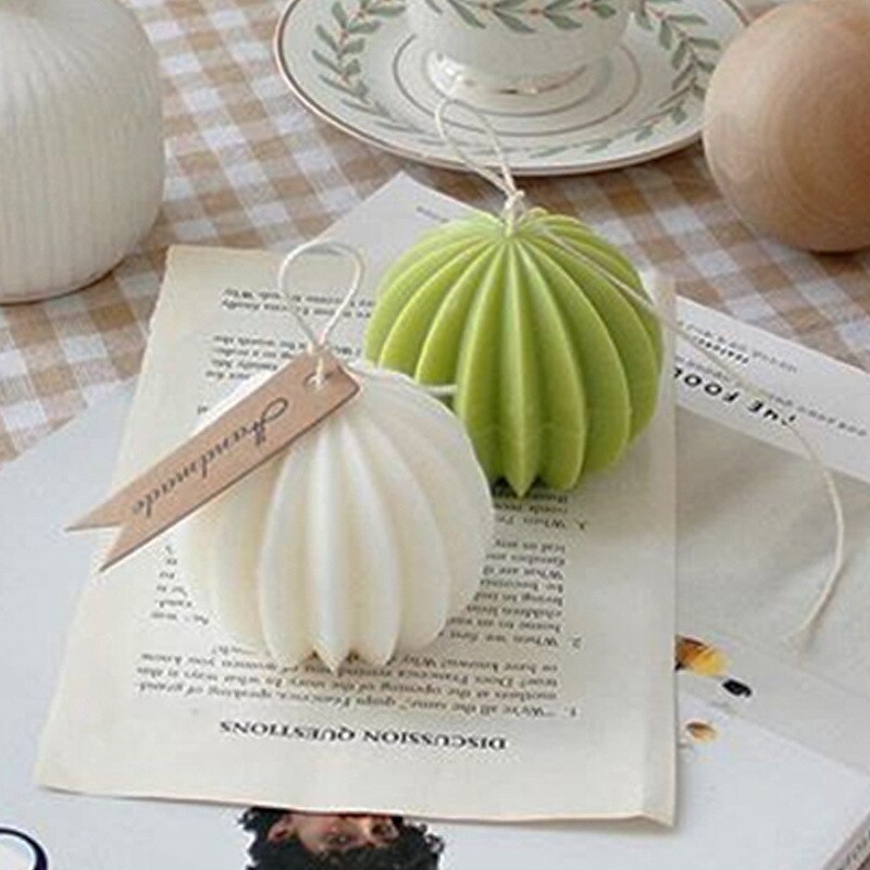Cactus redondo vela moldes 3d forma de la Bola de acrílico vela Diy molde aromaterapia escayola casa Decortion jabón hecho a mano molde