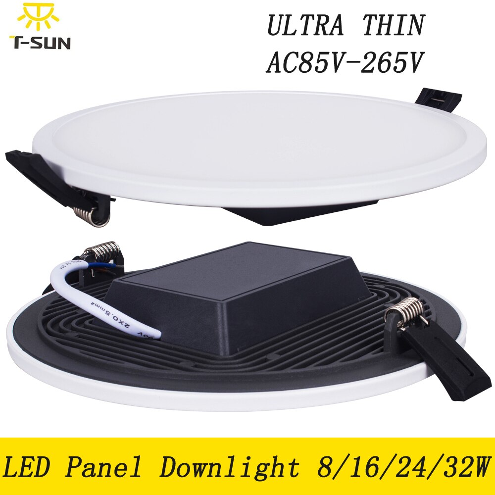 Ultra-thin LED Panel Light 8W 16W 24W 32W Downlight LED Round LED Ceiling Recessed for Home LED Ceiling Panel SMD 4014