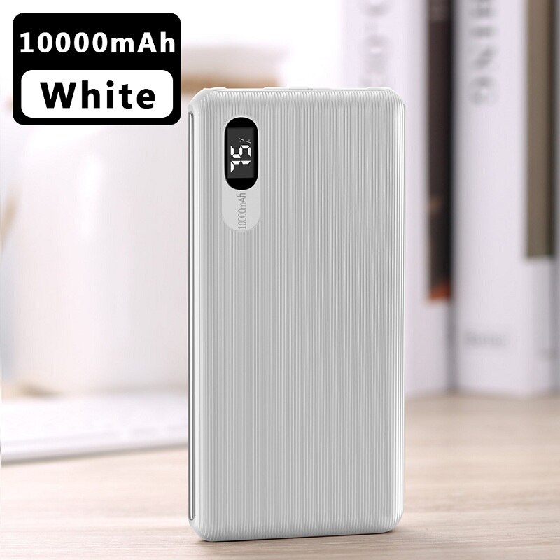 Mcdodo Power Bank 20000 Mah Dual Usb Snel Opladen Powerbank Externe Batterij Bank Voor Xiaomi Iphone 11 Samsung Lg Draagbare lader: 10000mAh White