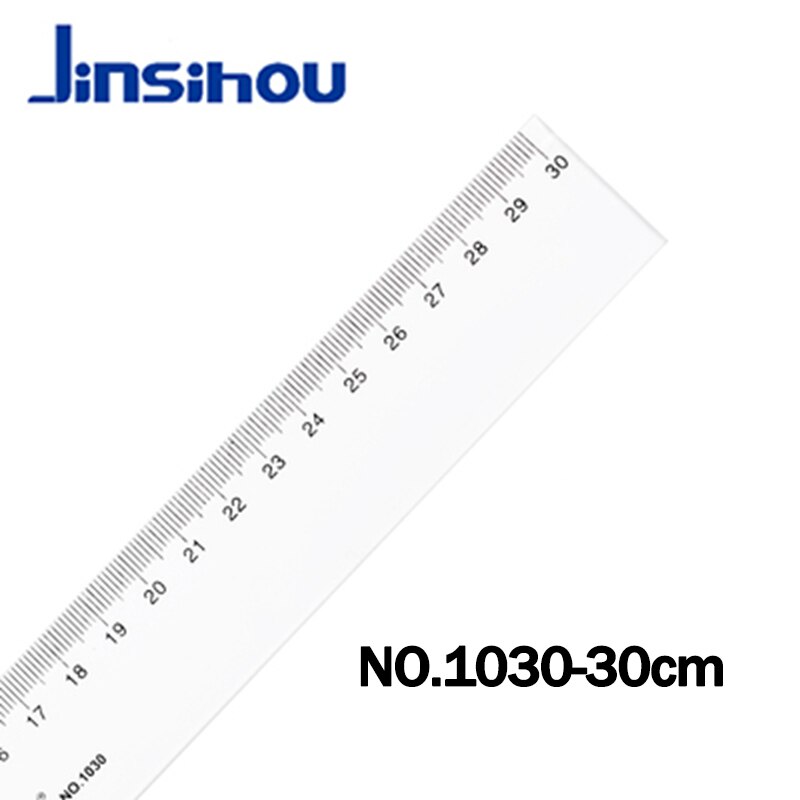 Jindsihou/Cokai/Deli Plastic Transparante Vierkante Heerser 15/20/30cm Meten Rechte Ruler Tool Student studie Meten Briefpapier: Jinsihou-1030-30cm