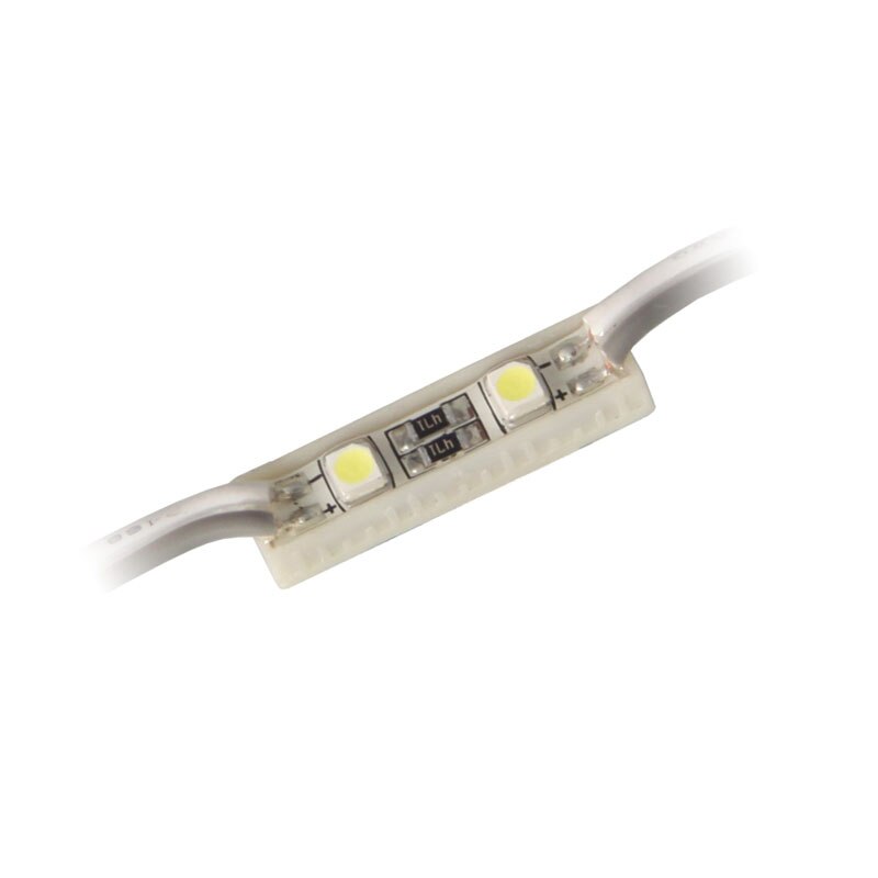 100X hotsales led module 3528 2 LEDs module lamp Koel wit (6000-6500 K) waterdichte IP65 DC12V