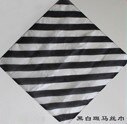 Zebra Silk (black and white/Red and white) 45x45cm - Silk and Cane Magic / Magic Trick, Gimmick, Props