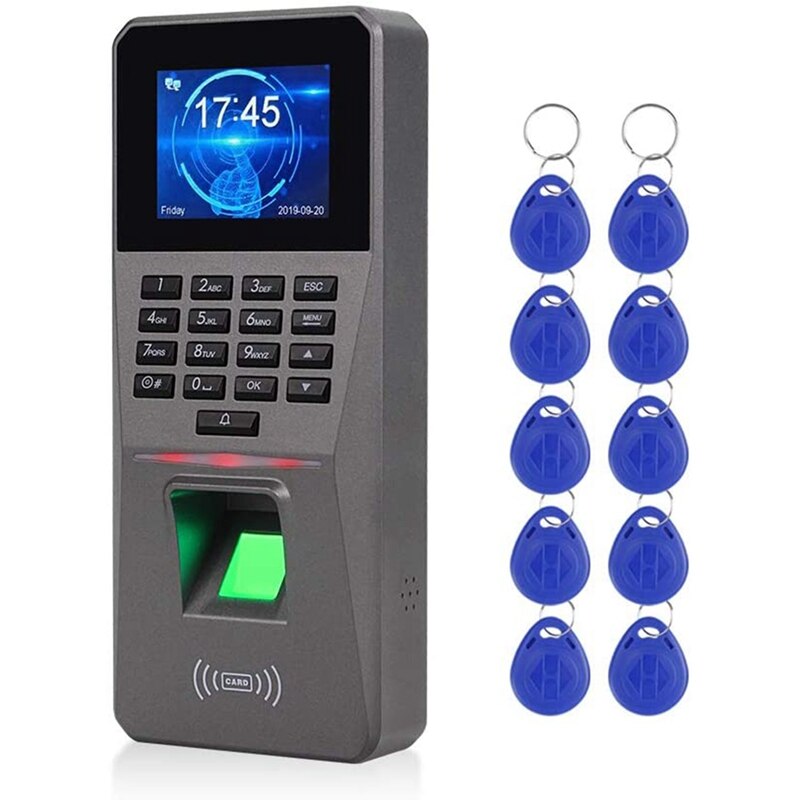 2,4 zoll TCP/IP/USB Biometrische RFID Tastatur Fingerprint Access Control System Elektronische Zeit Teilnahme Maschine Uhr: Default Title