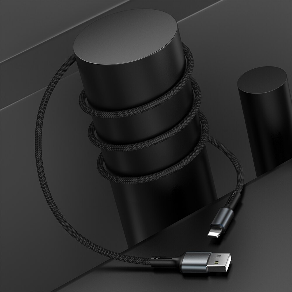 20cm 1m 2m 3m Data USB Charger Cable For iPhone 6 6s 7 8 Plus 11 12 Pro Xs Max X XR 5s SE iPad Fast Charging Long Wire Cord: Black / 2m